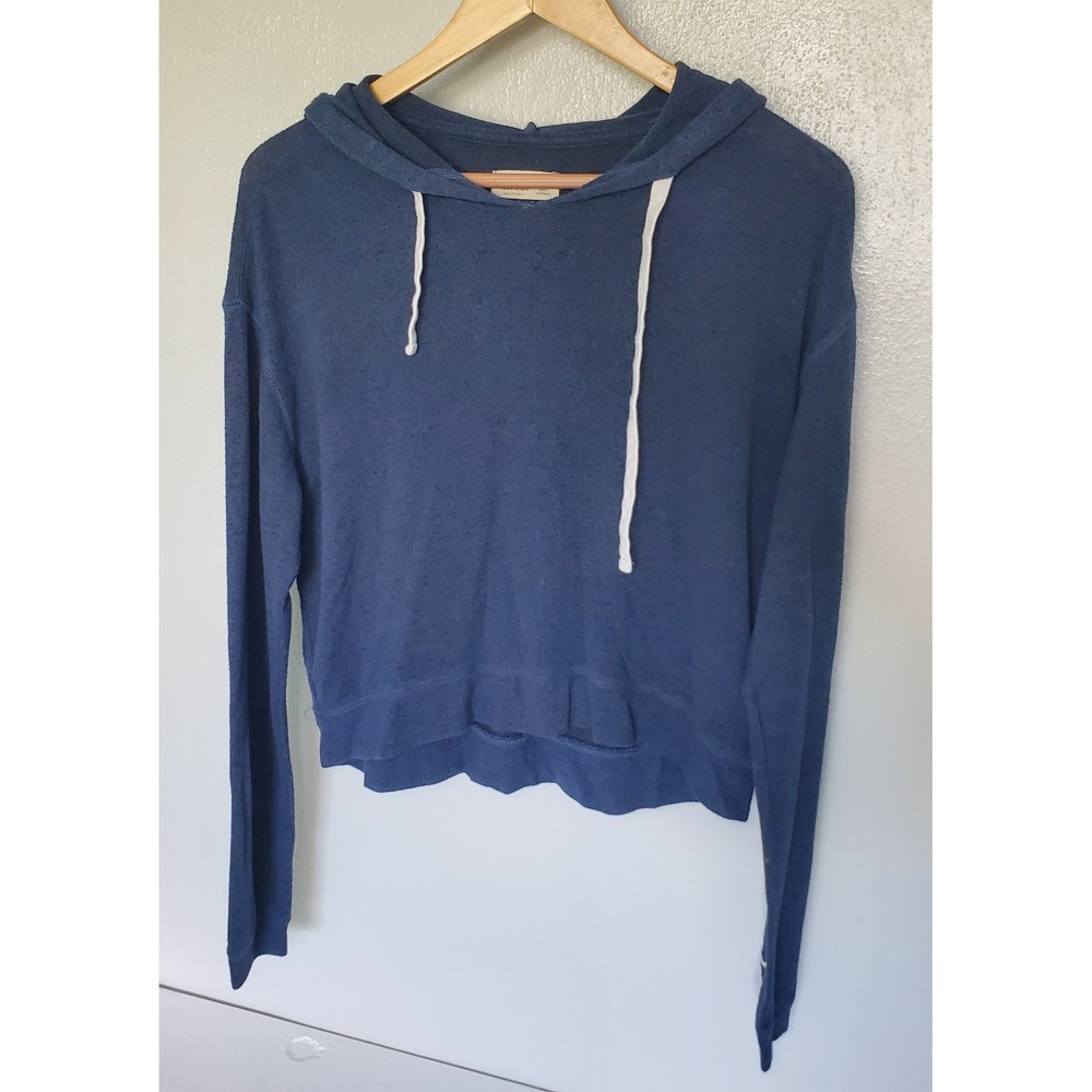 Y2k Hollister Hoodie Blue Long Sleeve Lightweight Pullover Casual Athleisure Top - Picture 2 of 5